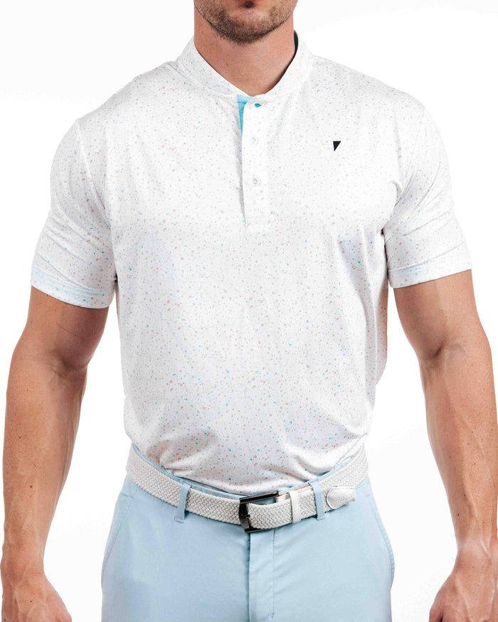 Blade Collar Polo - Cotton Candy on model