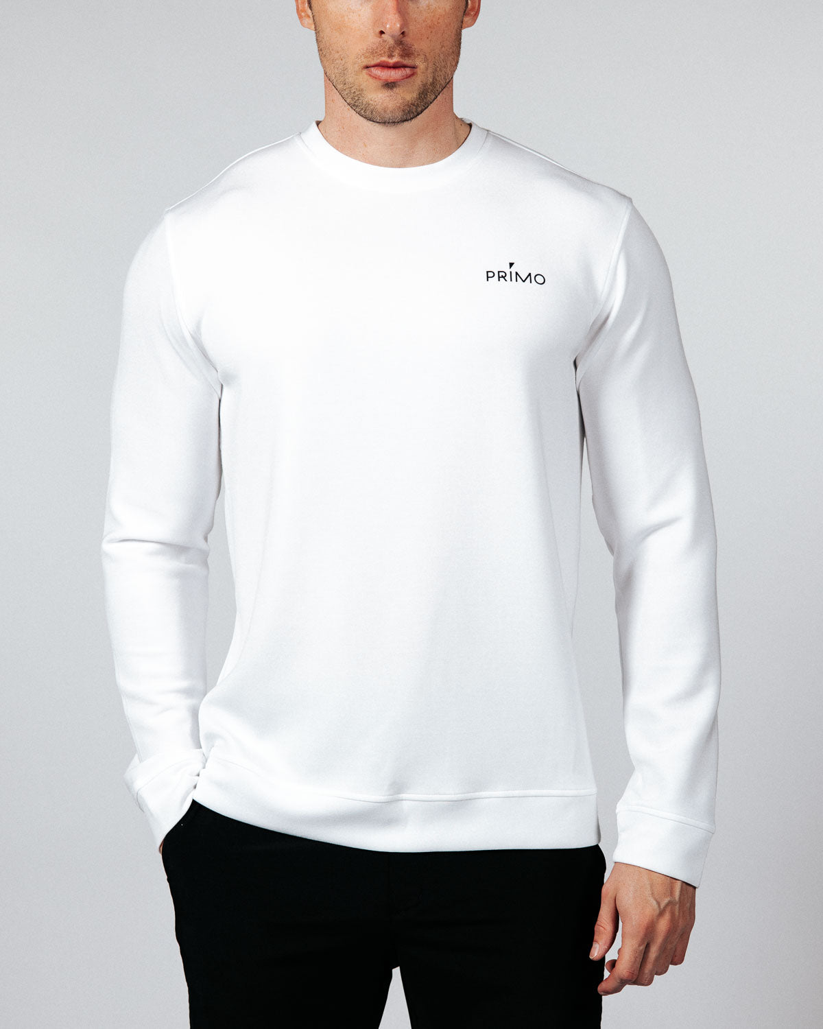 Chp/ Golf AMATEUR CREW SWEAT ホワイトL Men's White Golf Crew Neck