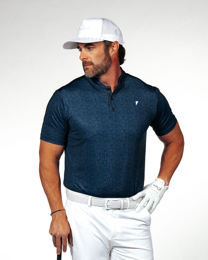 Navy Swirl Blade Polo – Primo Golf Apparel