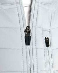 The Primo Golf Light Gray Vest zipper