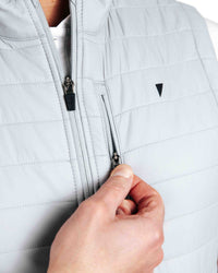 The Primo Golf Light Gray Vest little zipper