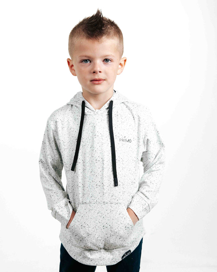 Primo Youth Hoodie - Speckled White