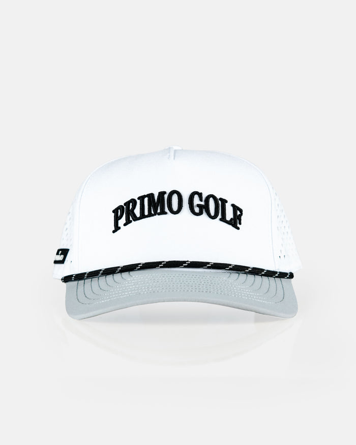 White Serif Two Tone Hat