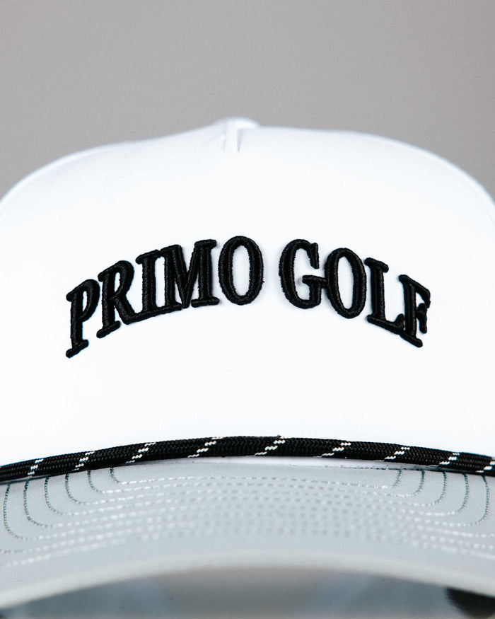 White Serif Two Tone Hat