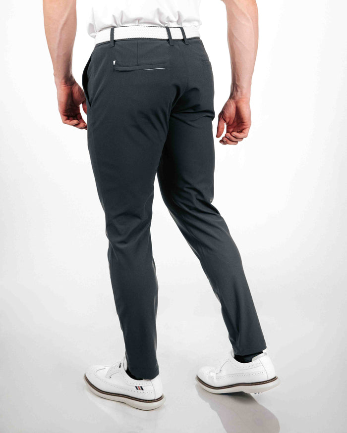 Primo Golf Dark Gray Traditional Pants - On Model back side