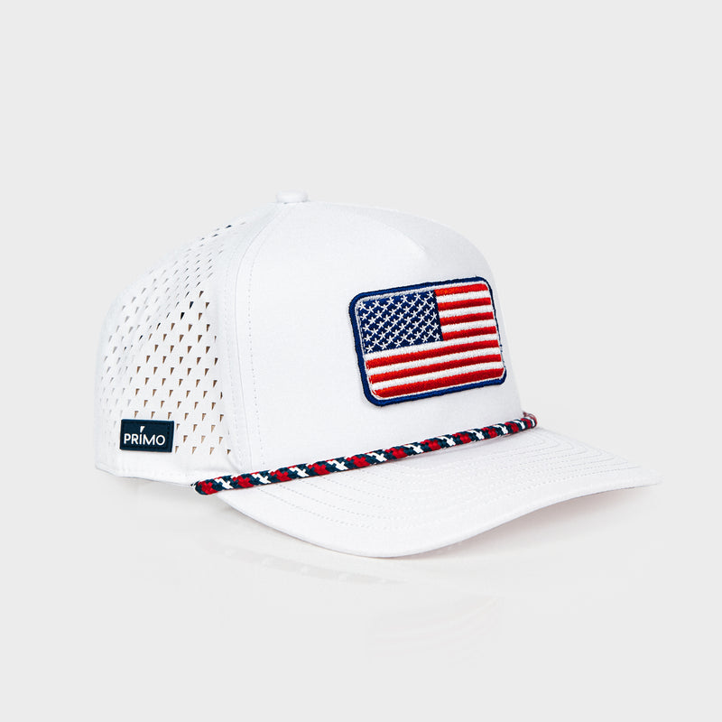 American Flag Hat - White