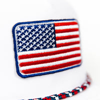 American Flag Hat - White