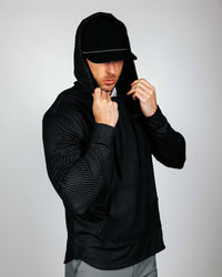 Golf Hoodie - Black Chevron