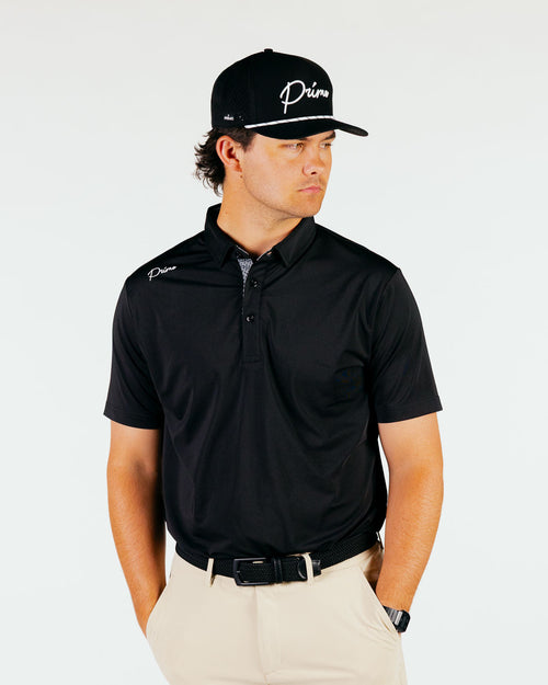 Cursive Classic Polo - Black Cursive