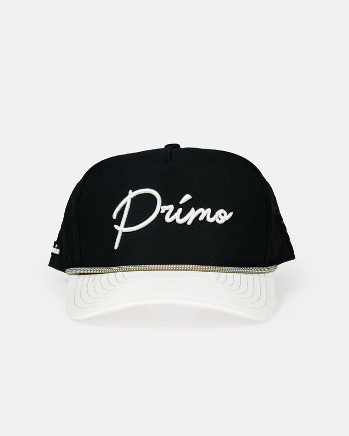 Black + Cream Cursive Hat