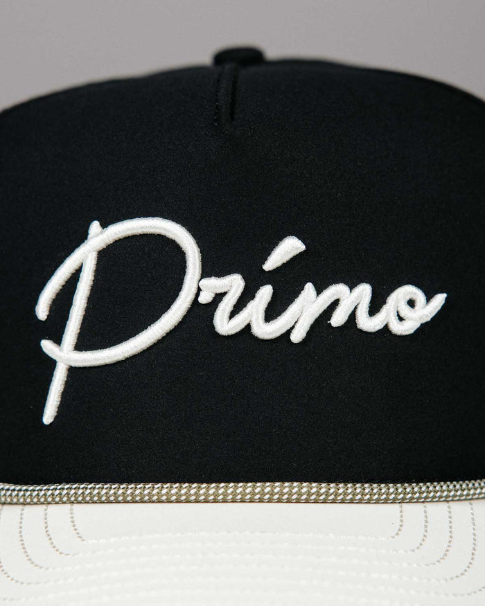 Black + Cream Cursive Hat