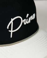 Black + Cream Cursive Hat