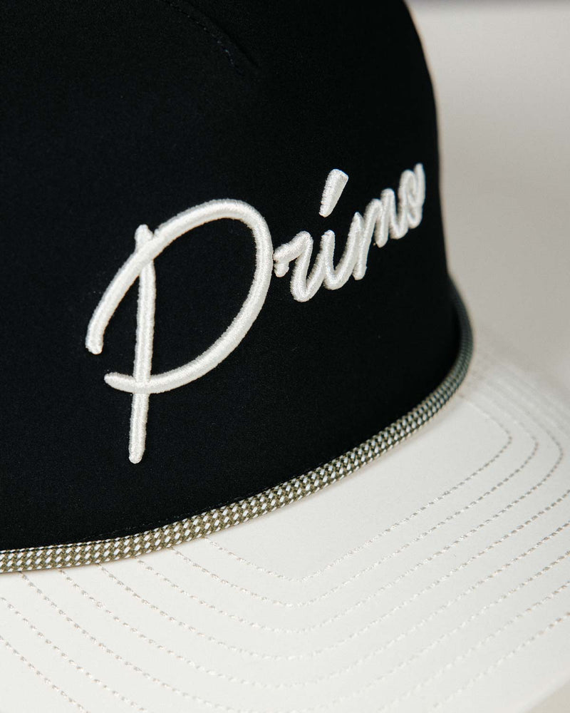 Black + Cream Cursive Hat