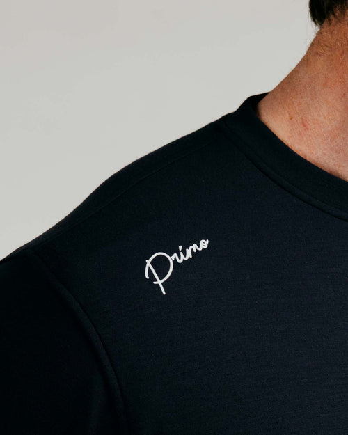 Black Cursive Crew Neck