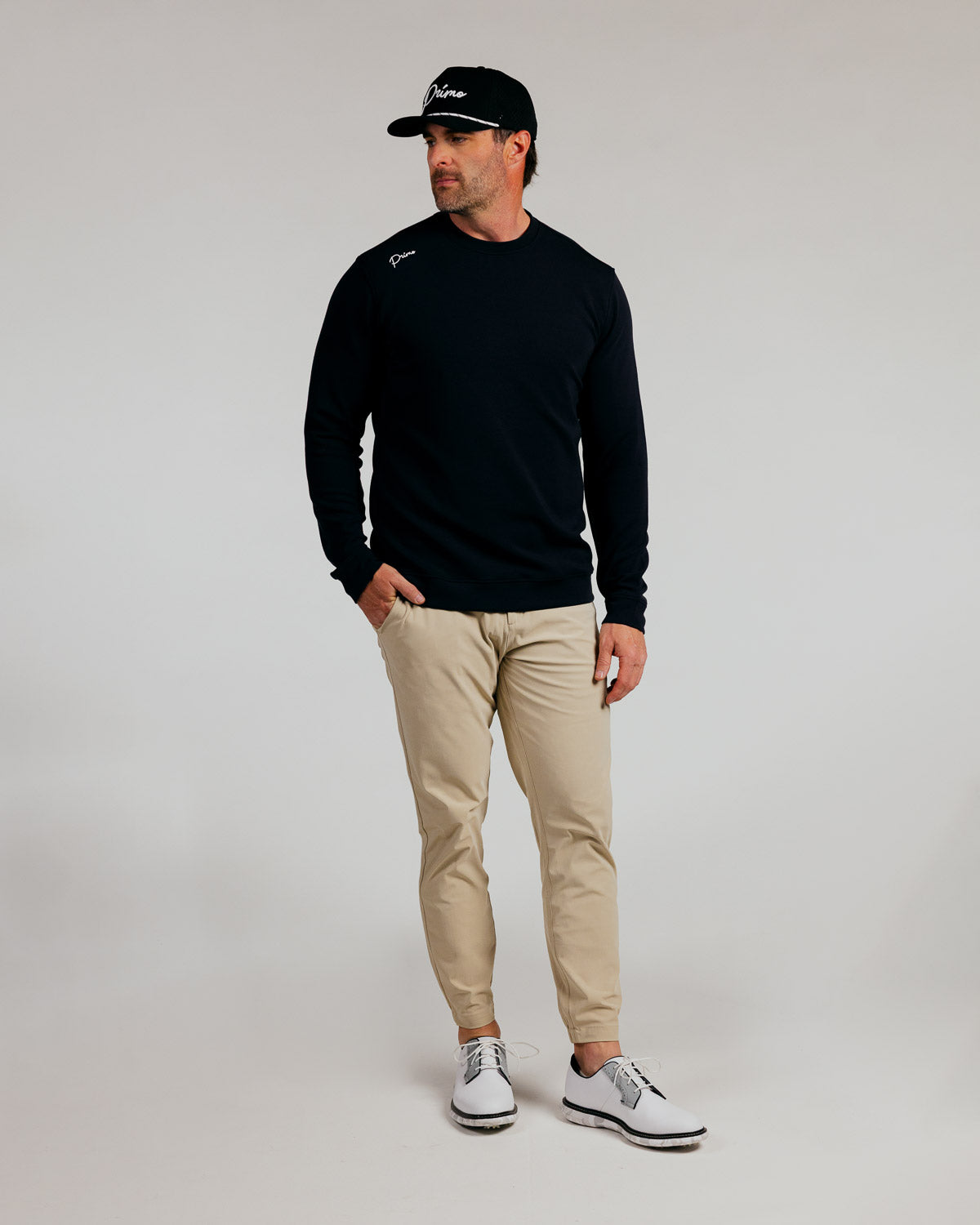 Black Cursive Crew Neck