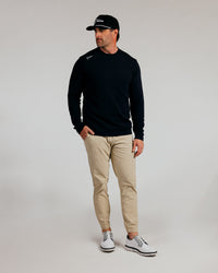 Black Cursive Crew Neck