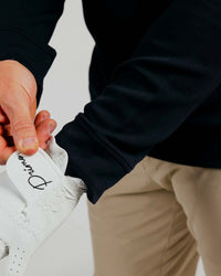 Black Cursive Crew Neck