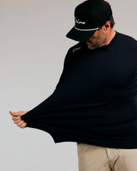 Black Cursive Crew Neck