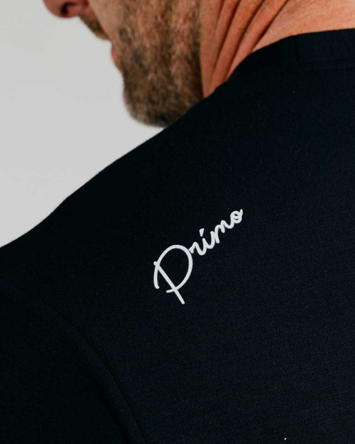 Black Cursive Crew Neck