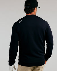 Black Cursive Crew Neck