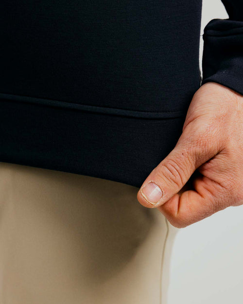 Black Cursive Crew Neck