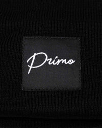 Black Cursive Pom Pom Beanie