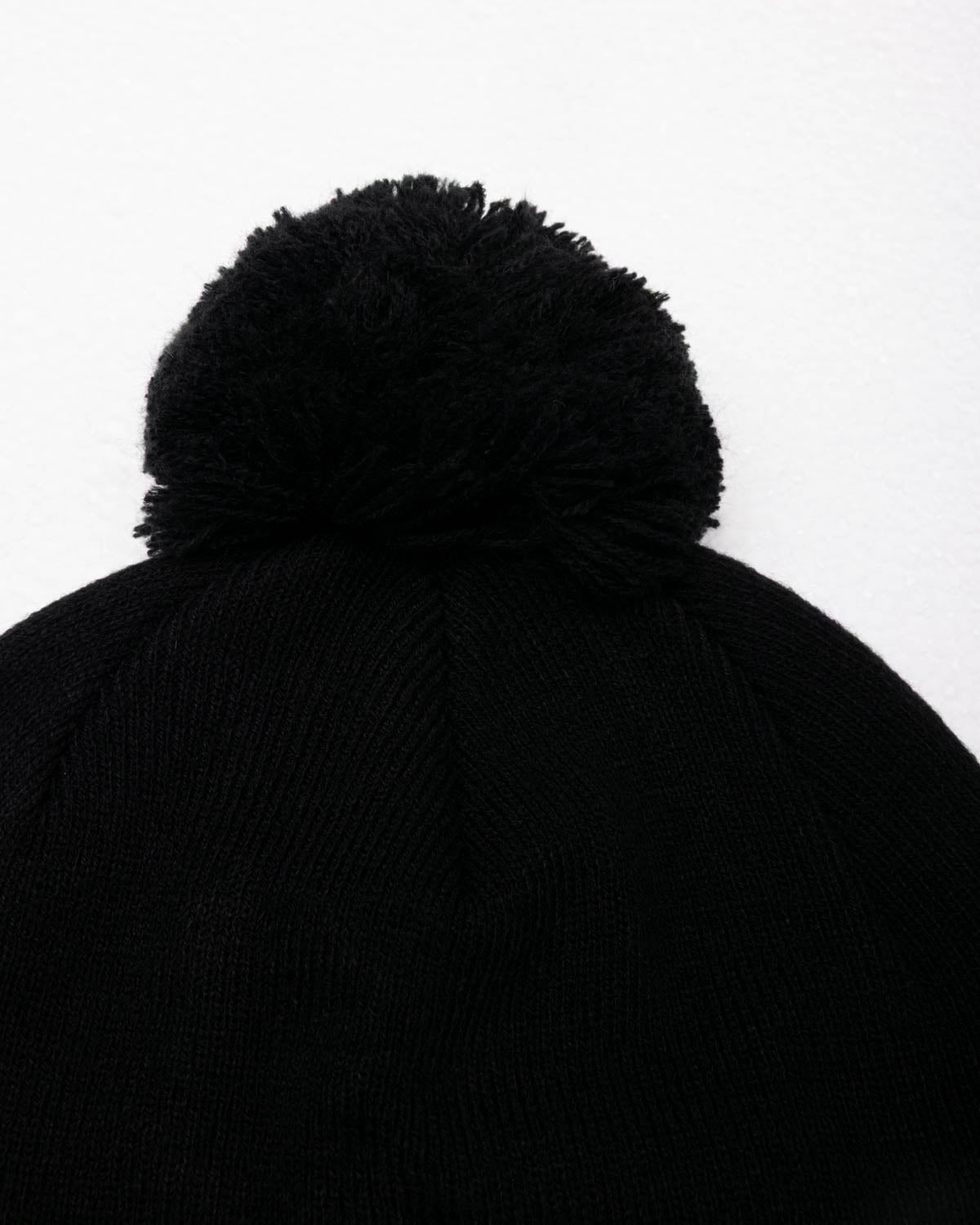 Black Cursive Pom Pom Beanie