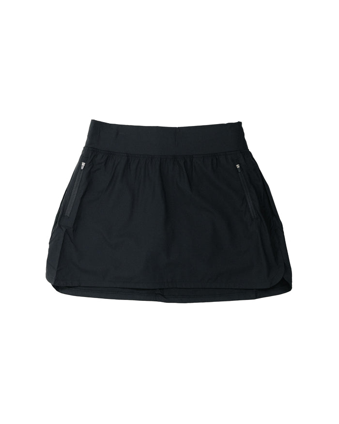 Women's Black Curved Hem Skirt