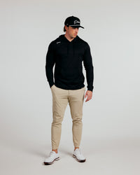 Black Cursive Golf Hoodie