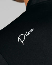 Black Cursive Long Sleeve Blade Polo