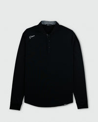 Black Cursive Long Sleeve Blade Polo