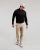 Black Cursive Long Sleeve Classic Polo