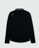 Black Cursive Long Sleeve Classic Polo