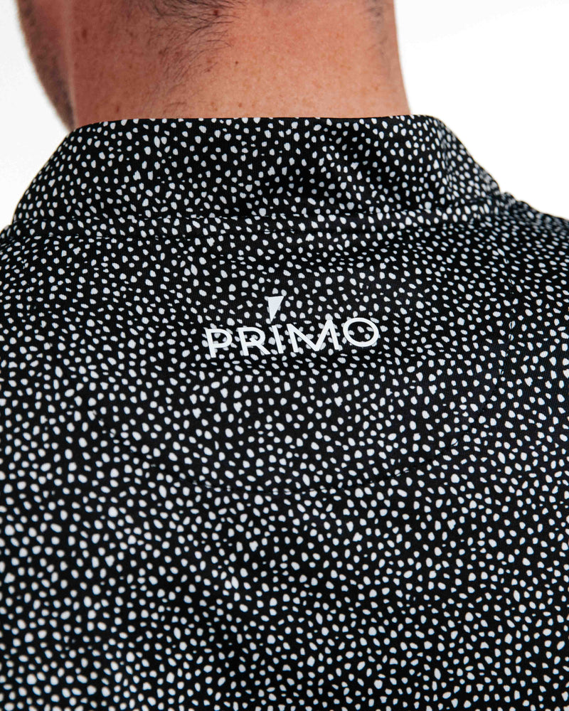 Blade Collar Polo - Black Pebble Primo logo on back neck
