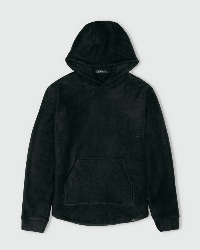 Black Polar Fleece Hoodie