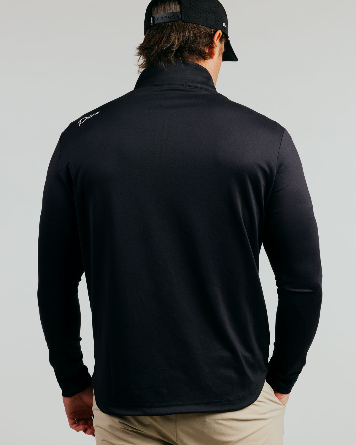 Black Cursive Quarterzip