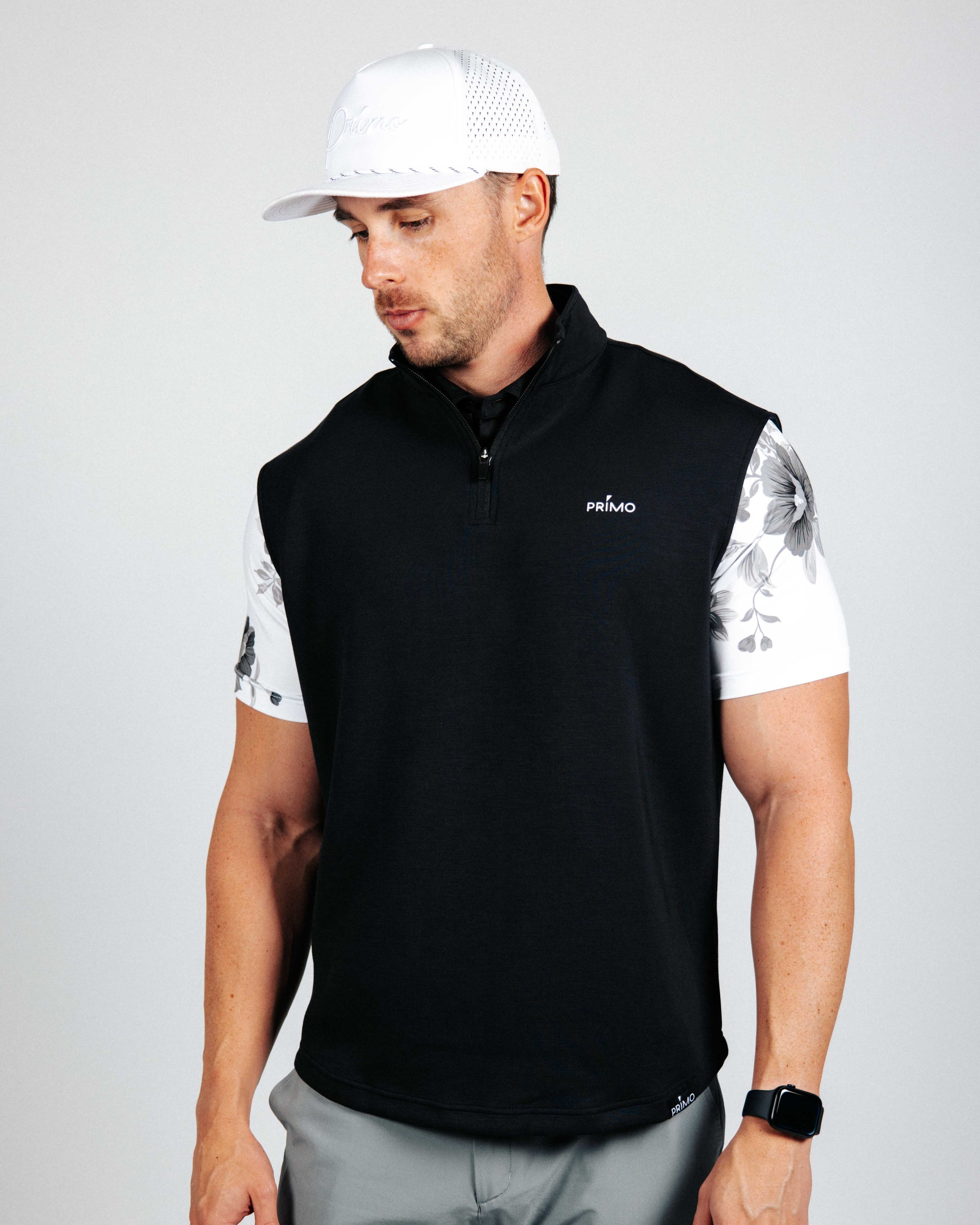 Black Quarter Zip Vest – Primo Golf Apparel - Main Image