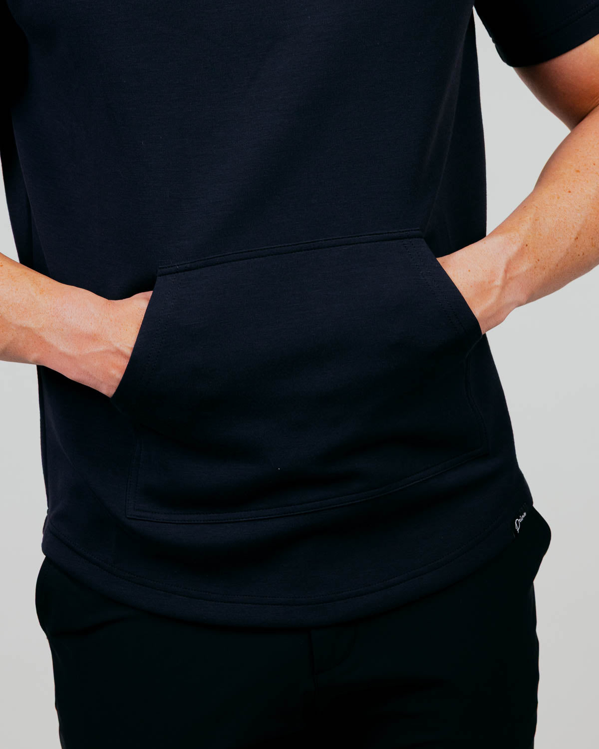 Black Short Sleeve Recovery Hoodie