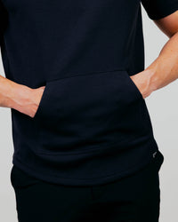 Black Short Sleeve Recovery Hoodie