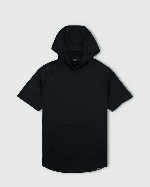 Black Short Sleeve Recovery Hoodie