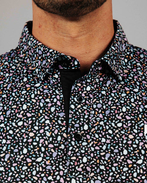 Black Stained Glass Classic Polo