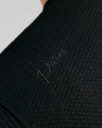 Black Waffle Crew Neck