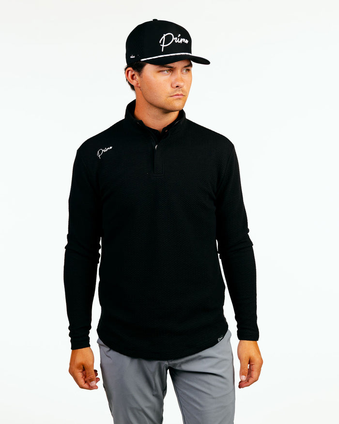 Black Waffle Quarter Zip