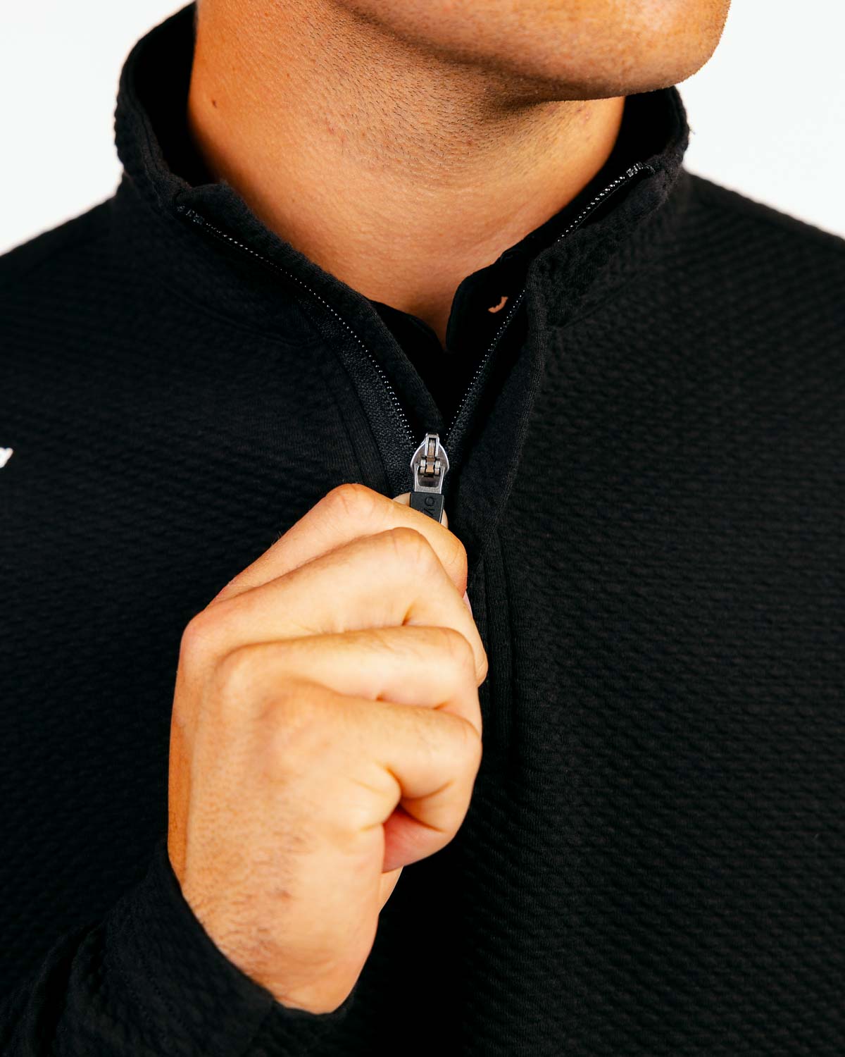 Black Waffle Quarter Zip