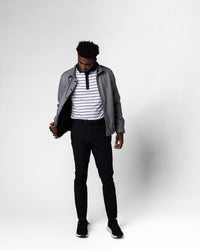 Dark Gray Lined Button Up Shirt