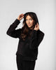 Women's Black Polar Fleece Hoodie