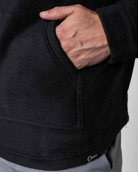 Black Polar Fleece Hoodie
