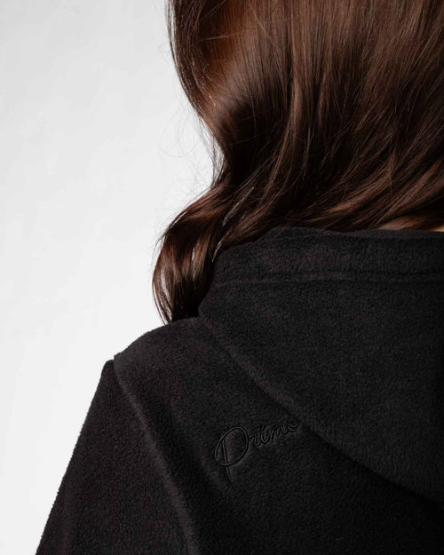 Women's Black Polar Fleece Hoodie