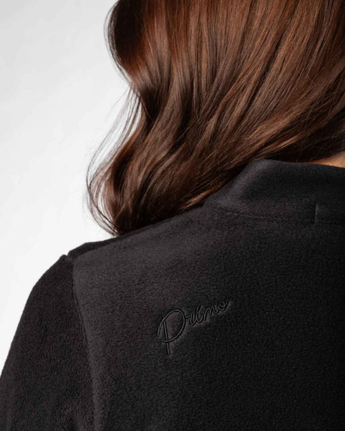 Women's Black Polar Fleece Q Zip