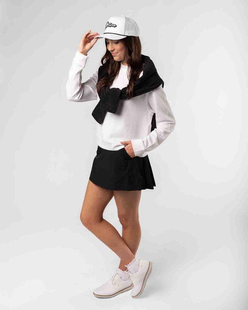 Women's Black Polar Fleece Q Zip